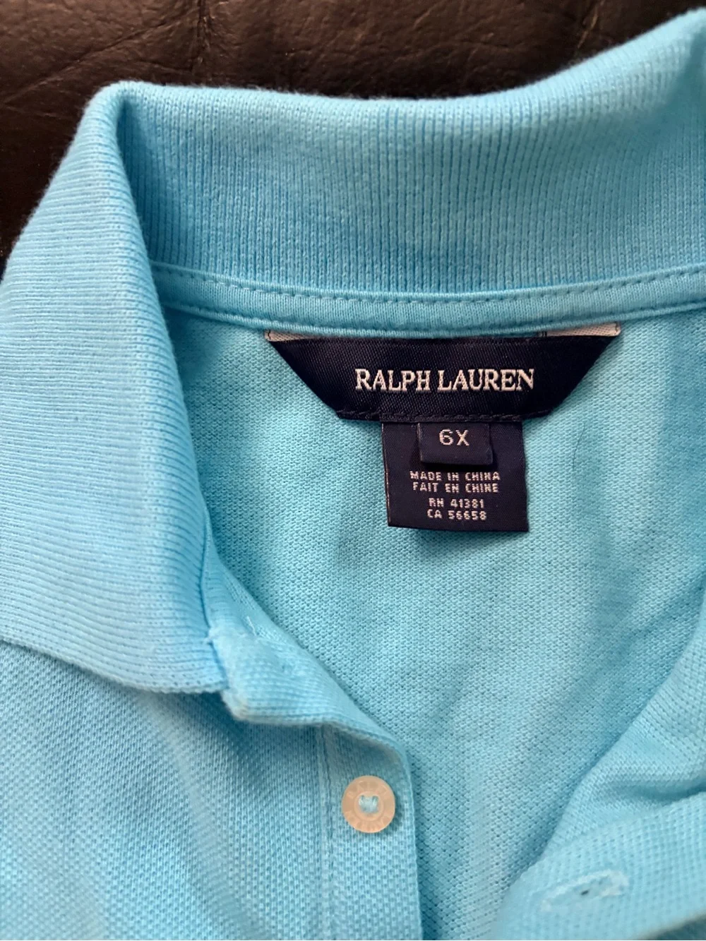 Ralph Lauren Girls Aqua Polo Dress with Yellow Pony